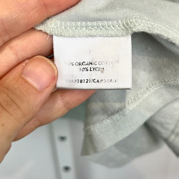 EILEEN FISHER Scoop Neck Short Sleeve T Shirt Organic Cotton Jersey Blue 3X Plus - Picture 7 of 9